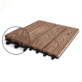 Embossed Fire-Retardant Waterproof Wood Plastic Composite WPC Decking Tiles